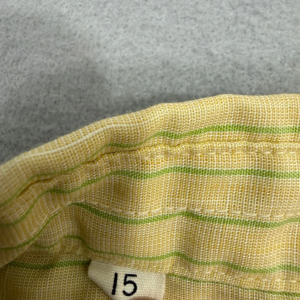Vintage Short Sleeve Button Shirt Medium Striped Thin Rockabilly 70s 80s Preppy - Picture 5 of 10